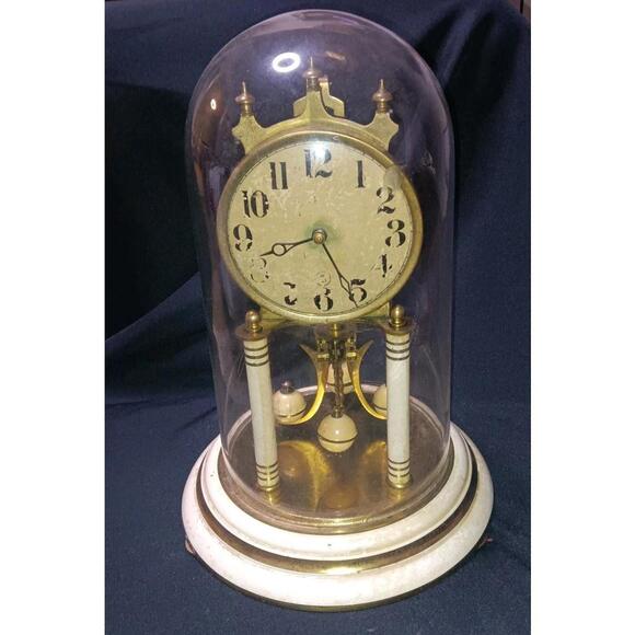 German 400-day Clock with a Domb Was Working Needs An Adjustment, Cleaning TLC